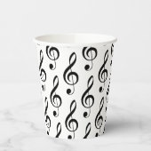 Gobelets En Papier Treble Clef Musical Paper Cup (Gauche)