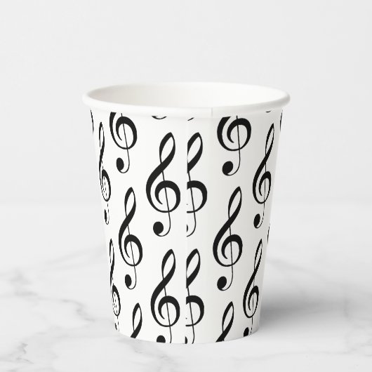 Gobelets En Papier Treble Clef Musical Paper Cup (Droite)
