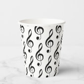 Gobelets En Papier Treble Clef Musical Paper Cup (Recto)