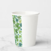 Gobelets en papier Trèfle Shamrock Bleu Vert (Gauche)