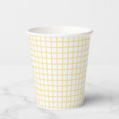 Gobelets En Papier Trellis Canari Jaune - Blanc (Verso)
