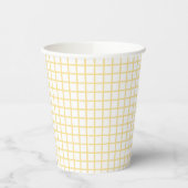 Gobelets En Papier Trellis Canari Jaune - Blanc (Gauche)