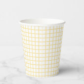 Gobelets En Papier Trellis Canari Jaune - Blanc (Droite)
