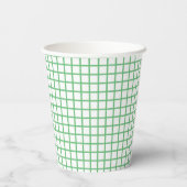 Gobelets En Papier Trellis Summer Green- White (Verso)