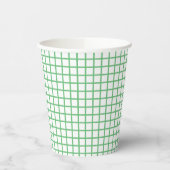 Gobelets En Papier Trellis Summer Green- White (Gauche)