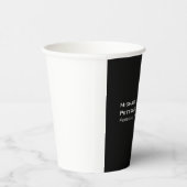 Gobelets En Papier Trendy Grey Black Fitness Sport Ajouter un nom (Droite)