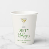 Gobelets En Papier Trente sale Martini fête d'anniversaire (Recto)