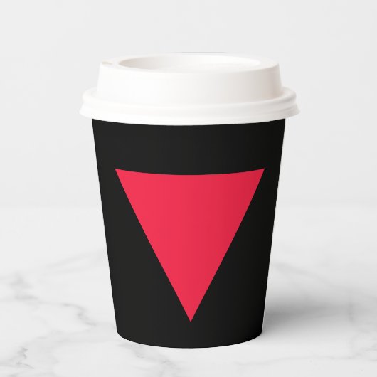 Gobelets En Papier triangle rouge inversé (Verso)