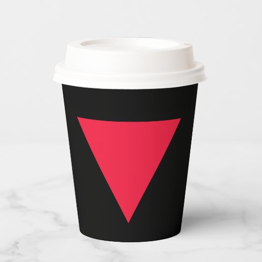 Gobelets En Papier triangle rouge inversé (Recto)