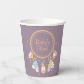 Gobelets En Papier Tribal Dreamcatcher Boho Baby First 1st Birthday P (Verso)