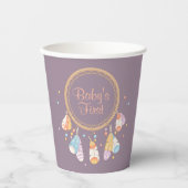 Gobelets En Papier Tribal Dreamcatcher Boho Baby First 1st Birthday P (Recto)