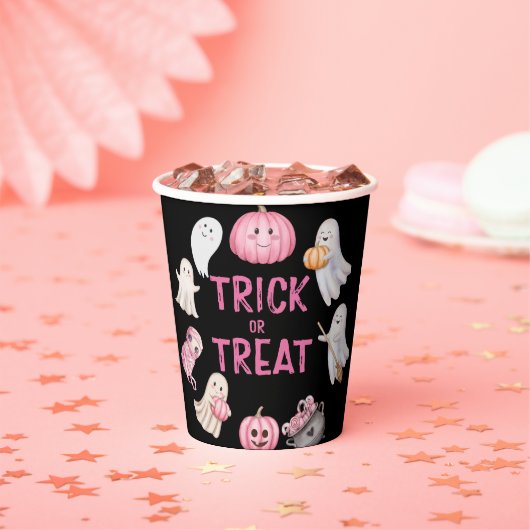 Gobelets En Papier Trick Or Three Halloween Ghost 3rd Birthday Party (Insitu)