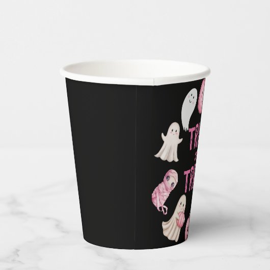 Gobelets En Papier Trick Or Three Halloween Ghost 3rd Birthday Party (Droite)