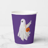 Gobelets En Papier Trick Ou Traiter Le Fantôme Avec Le Bouchon Citrou (Verso)