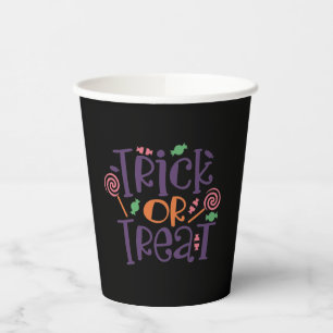 Gobelets En Papier Trick ou Treat Halloween