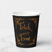 Gobelets En Papier Trick ou Treat Orange Citrouille (Verso)