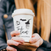 Gobelets En Papier Tricoter ou traiter éffrayant | Parti Halloween