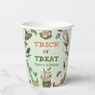 Gobelets En Papier Tricoter ou traiter Halloween fête d'anniversaire