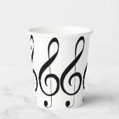 Gobelets En Papier Triple Clef Musical Note, (Droite)