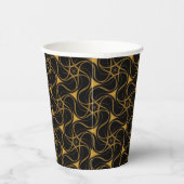 Gobelets En Papier Trippy Starry Motif Cool Yellow Star Black Party (Droite)