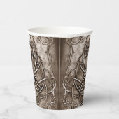 Gobelets En Papier Triquetra Trinity Knot Sepia Faux Tin métallique (Droite)