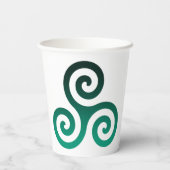 Gobelets En Papier Triskele vert (Verso)