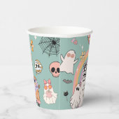 Gobelets En Papier Trois Esprit Retro Halloween 3e fête d'anniversair (Droite)