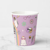 Gobelets En Papier Trois Esprit Retro Halloween 3e fête d'anniversair (Gauche)