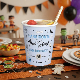 Gobelets En Papier Trois Esprits ! Garçons Halloween 3ème Anniversair