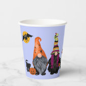 Gobelets En Papier Trois Gnomes drôle d'Halloween  (Recto)