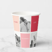 Gobelets En Papier Trois photos | Bonne Saint Valentin (Recto)