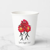 Gobelets En Papier Trois pivoines (Recto)