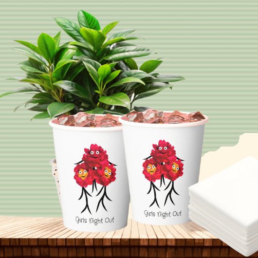 Gobelets En Papier Trois pivoines