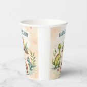 Gobelets En Papier Trois Rex Dinosaur 3e anniversaire (Droite)