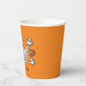 Gobelets En Papier Trop mignon pour effrayer le chat fantôme (Gauche)