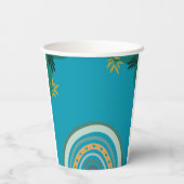 Gobelets En Papier Tropical blue teal  (Verso)