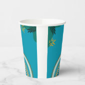 Gobelets En Papier Tropical blue teal  (Gauche)