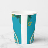 Gobelets En Papier Tropical blue teal  (Droite)