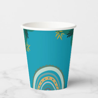 Gobelets En Papier Tropical blue teal 