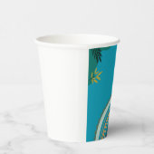 Gobelets En Papier Tropical blue teal (Droite)