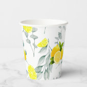 Gobelets En Papier Tropical Citrus été frais Orange lemon Slice (Verso)