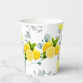 Gobelets En Papier Tropical Citrus été frais Orange lemon Slice (Droite)