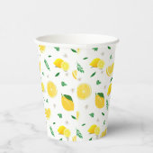 Gobelets En Papier Tropical Citrus été frais Orange lemon Slice (Droite)