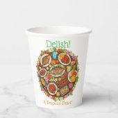 Gobelets En Papier Tropical Feast (Recto)