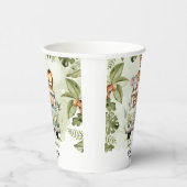 Gobelets En Papier Tropical Jungle Safari Animaux Baby showers Garçon (Droite)