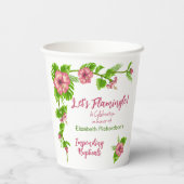 Gobelets En Papier Tropical Paradise Floral Design tasse papier (Verso)