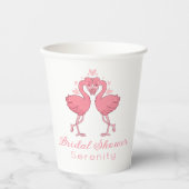 Gobelets En Papier Tropical Pink Flamingo Hawaiian Bridal Shower (Recto)