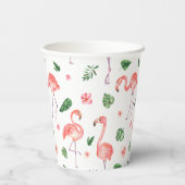 Gobelets En Papier Tropical rose Flamingo (Verso)