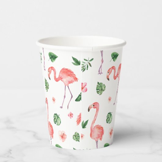 Gobelets En Papier Tropical rose Flamingo (Droite)