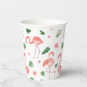 Gobelets En Papier Tropical rose Flamingo (Recto)